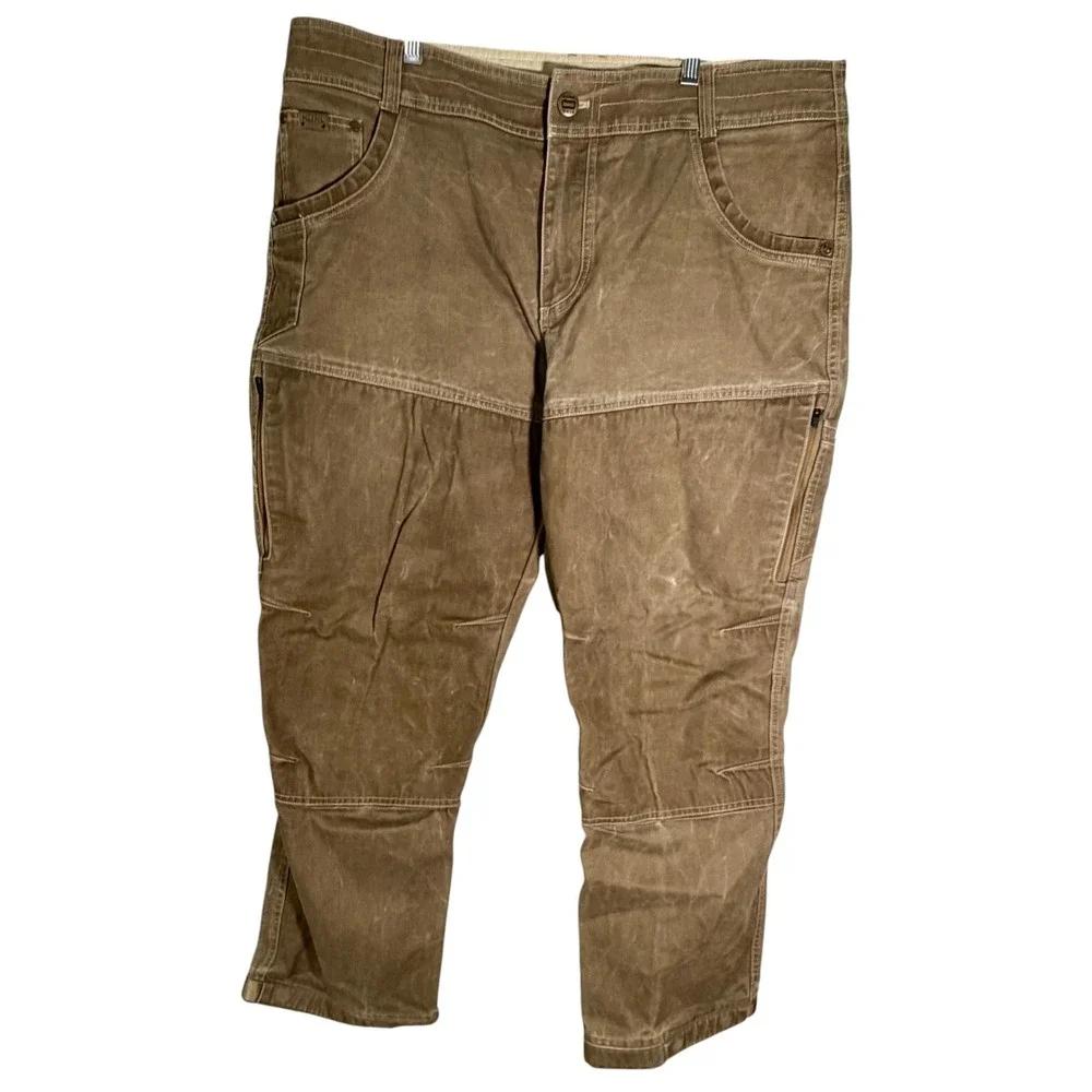 Kuhl Men's Above The Law Double Knee Heavyweight Workwear Pants Khaki 40x30